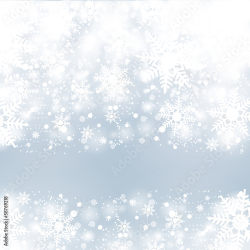 Abstract Christmas background greeting with snowflakes