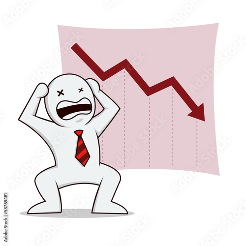 Businessman icon bankrupt