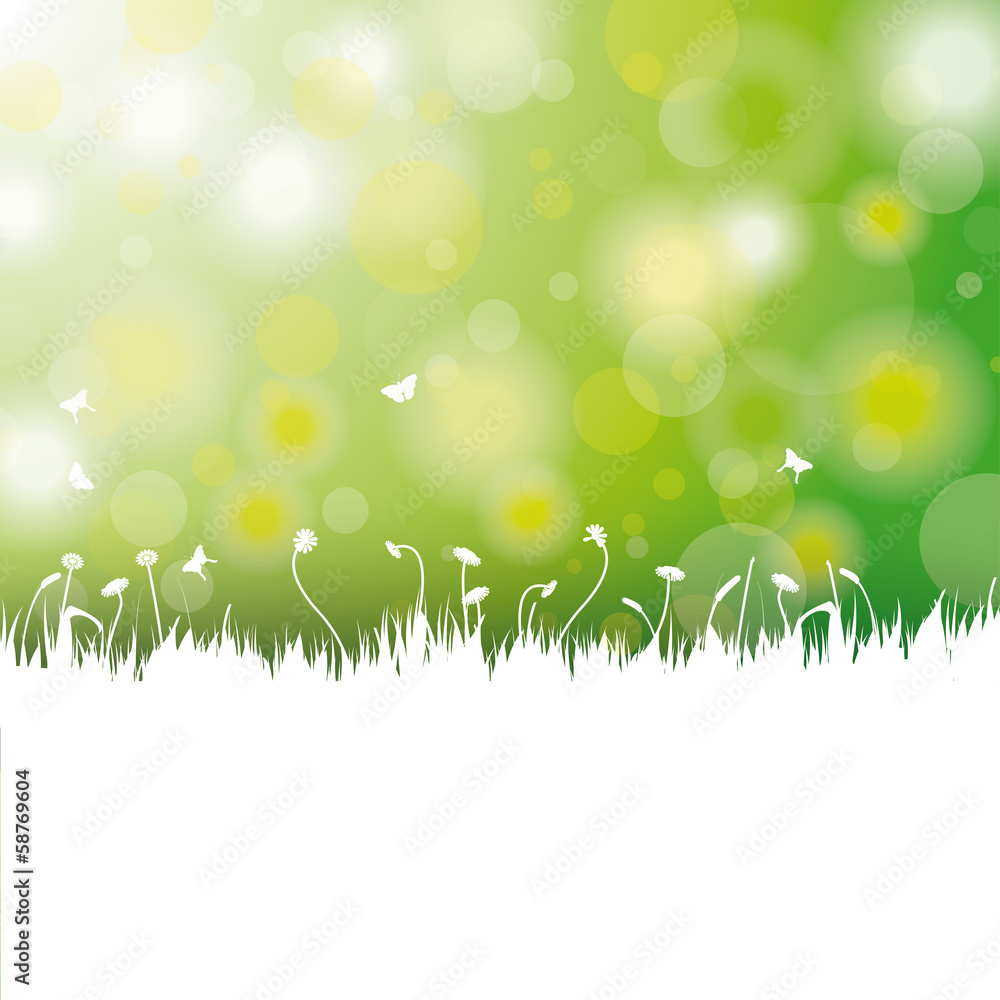 Easter Card Background White Grass