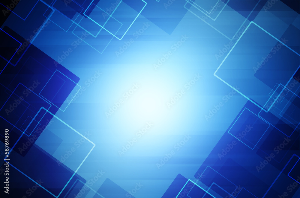 Obraz premium Bright blue hi-tech abstract background.