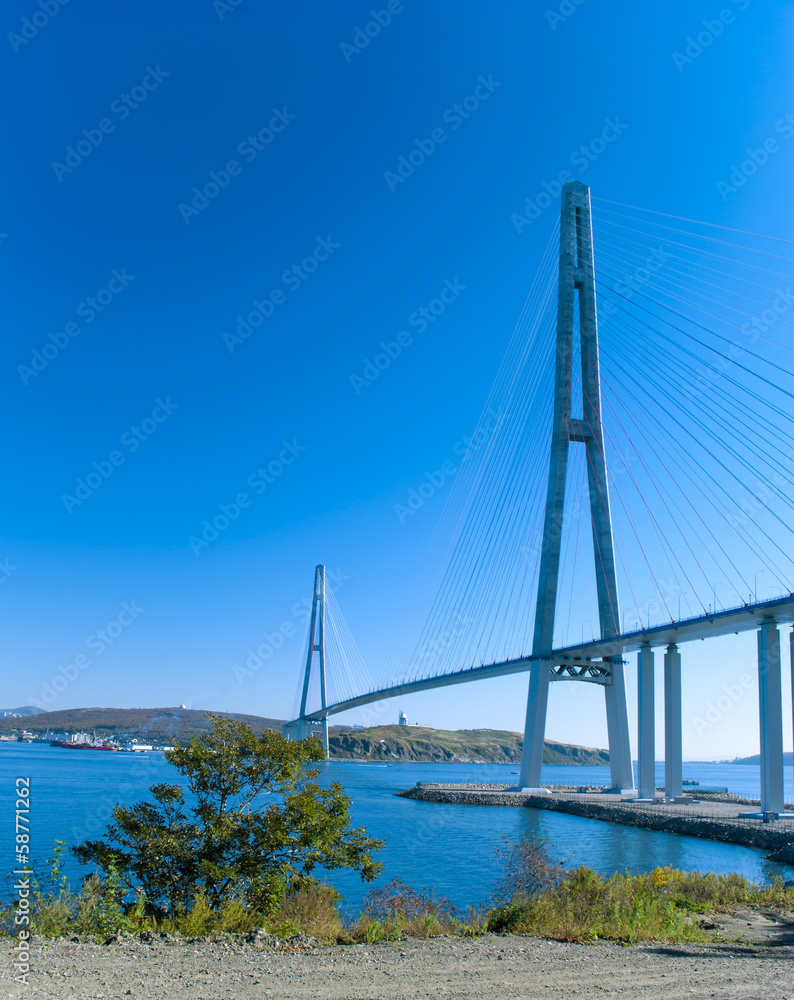 Bridge over the Eastern Bosphorus Strait, Vladivostok, Russia Bridge over the Eastern Bosphorus Strait, Vladivostok, Russia