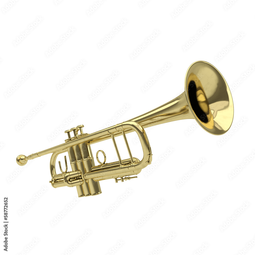 Fototapeta premium Trompete, Blasen, Musik, Sound