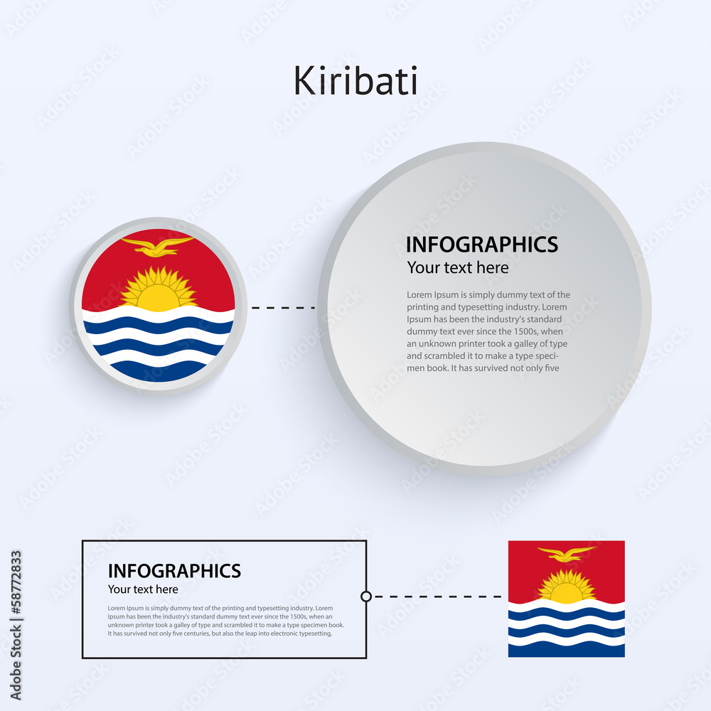 Kiribati Country Set of Banners. Kiribati Country Set of Banners.