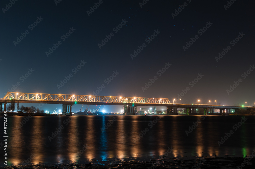 Night bridge lights