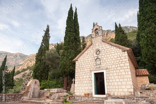 Ancient Orthodox Monastery Banja. Risan, Montenegro