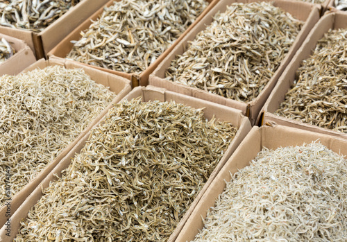 Valokuva Dried anchovy fish