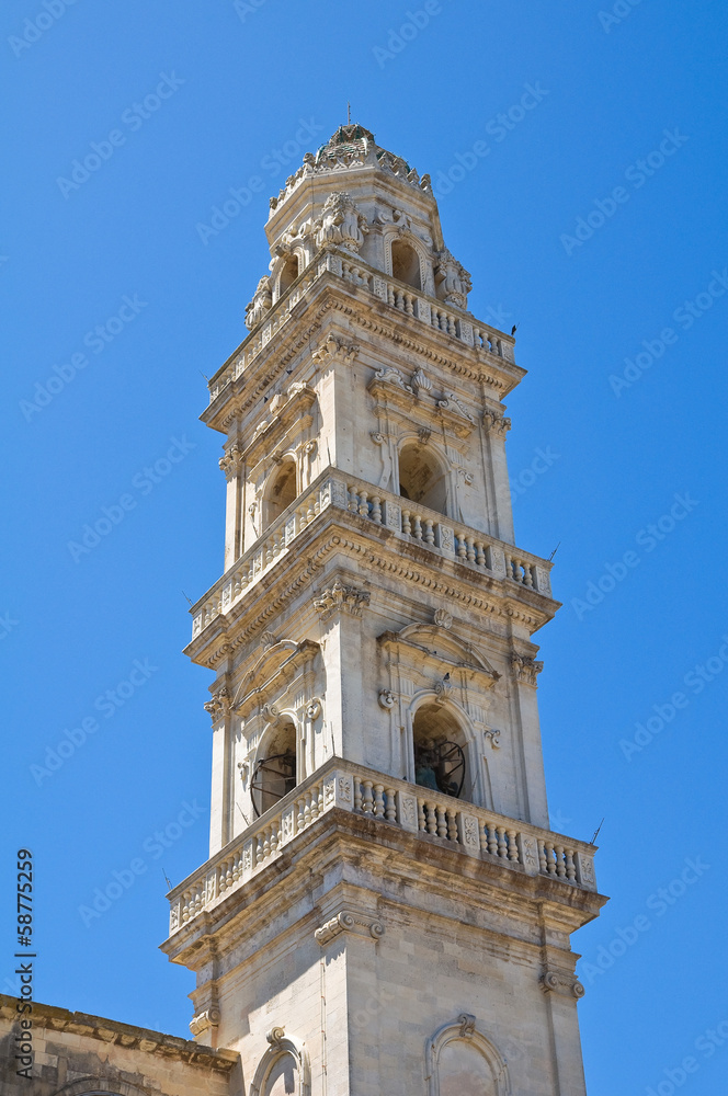 Fototapeta premium Duomo Cathedral Belltower. Maglie. Puglia. Italy.