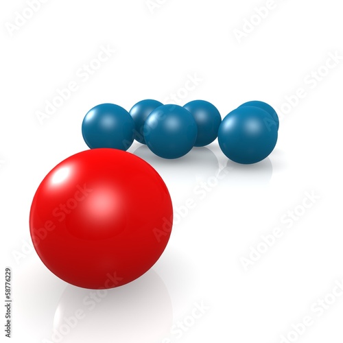 Red leading ball