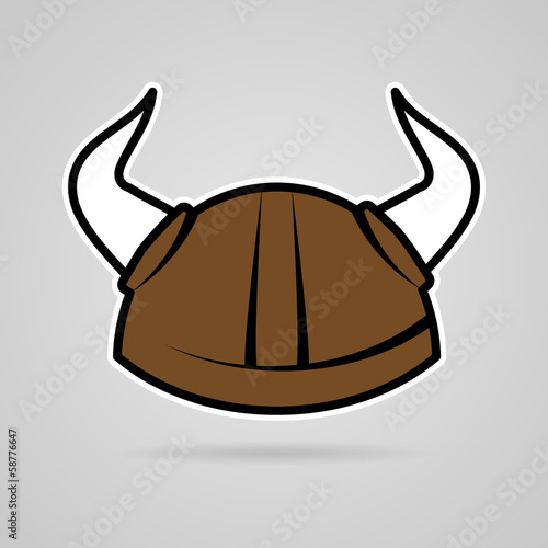 Vector viking helmet