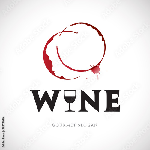 Wine stain gourmet logo