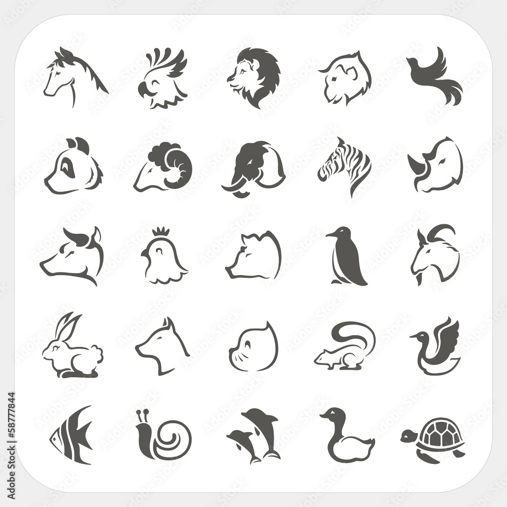 Animals icon set Animals icon set