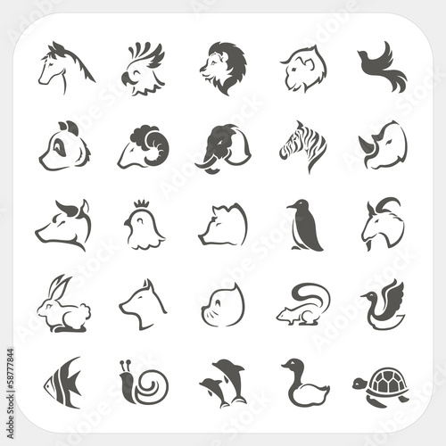 Animals icon set