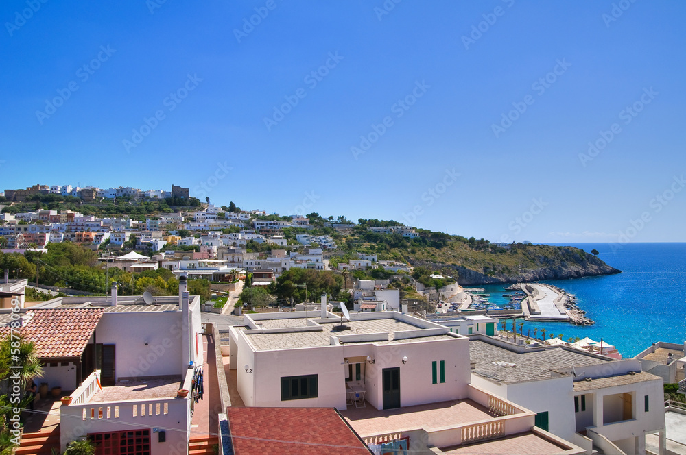 Panoramic view of Castro. Puglia. Italy.