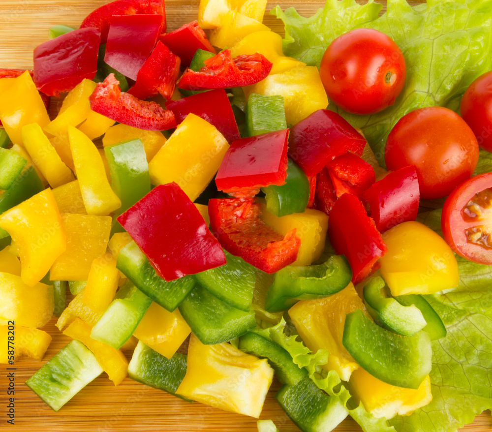 Fresh peppers cuts Fresh peppers cuts