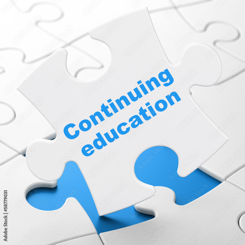 Education concept: Continuing Education on puzzle background Education concept: Continuing Education on puzzle background