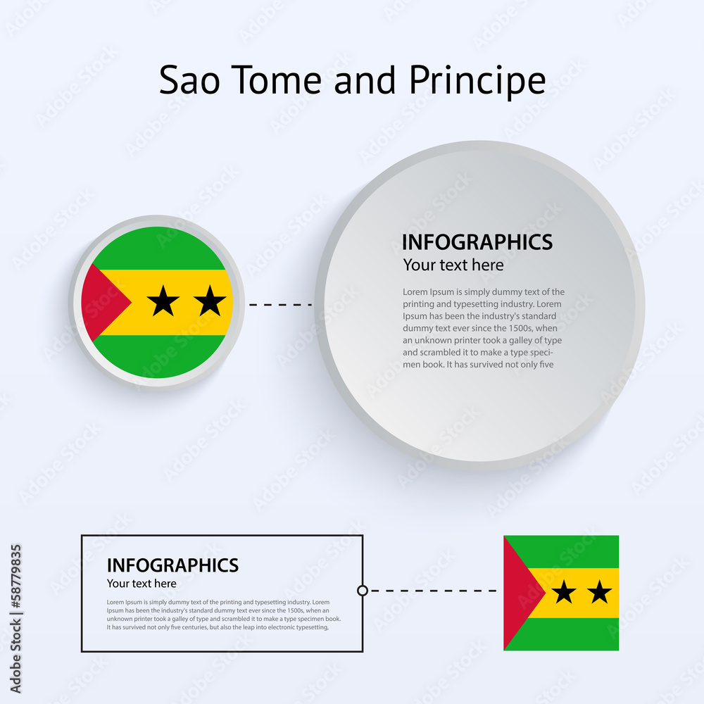 Sao Tome and Principe Country Set of Banners. Sao Tome and Principe Country Set of Banners.