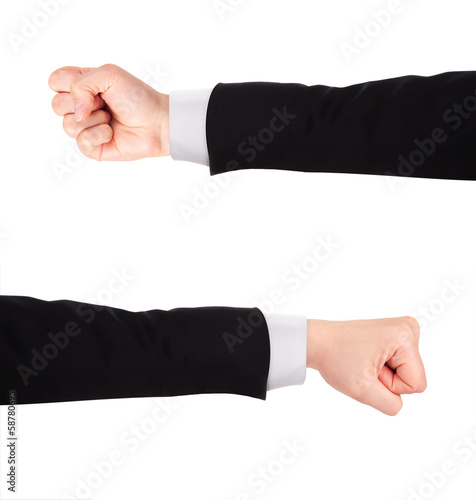 Businessman's fist pump