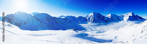 Winter mountains, panorama of the Italian Alps #58782046