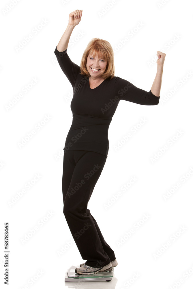 woman standing on scale woman standing on scale