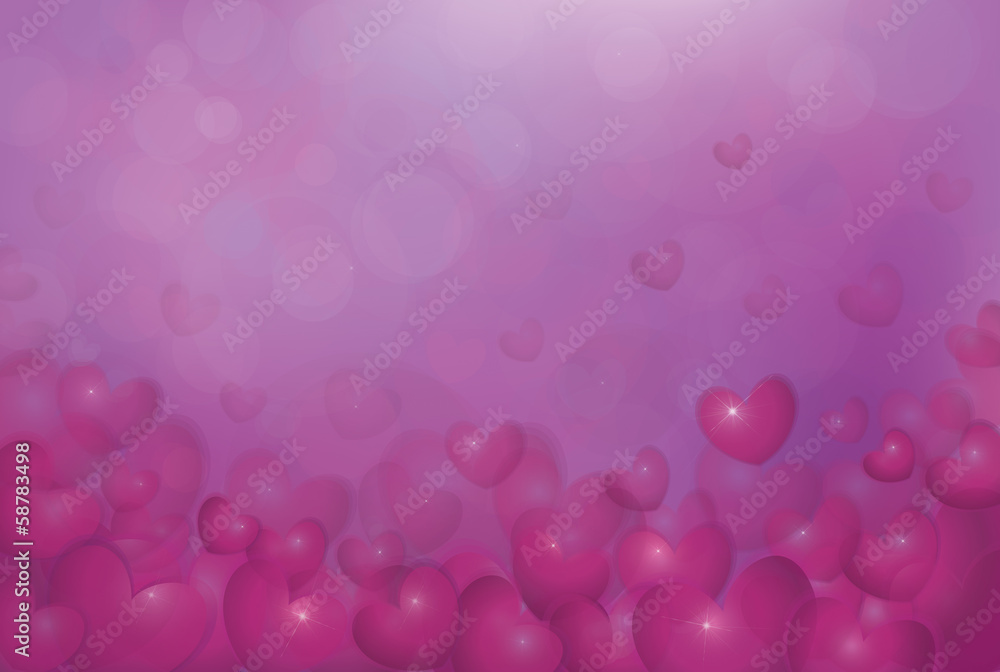 Vector violet background with hearts. Vector violet background with hearts.