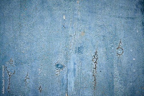 Blue texture of old colered wood with patina photo