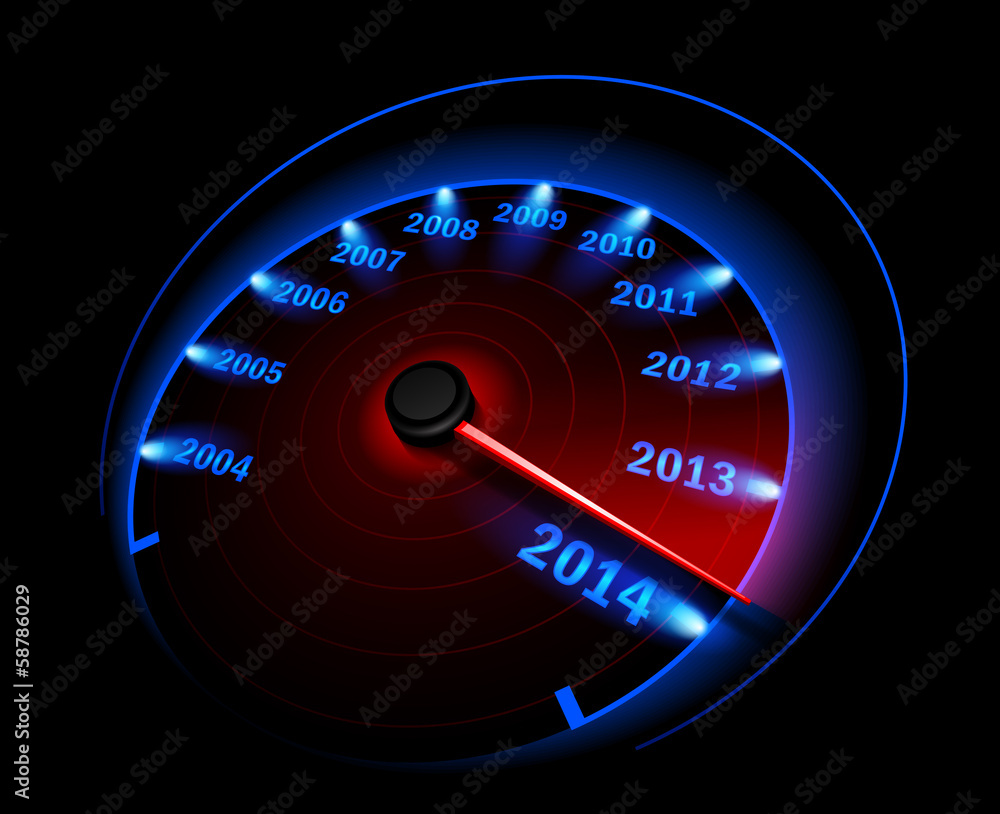 Speedometer 2014. Vector - obrazy, fototapety, plakaty 