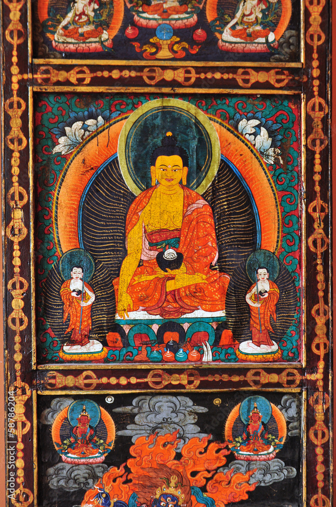 Fototapeta premium Buddha, buddhism painting art