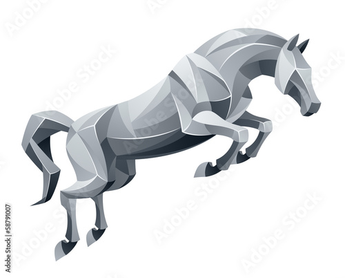 Jumping stallion