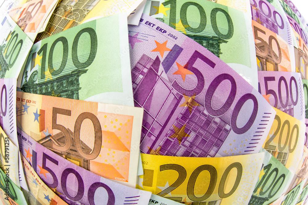Viele verschiedene Euro-Geldscheine Viele verschiedene Euro-Geldscheine