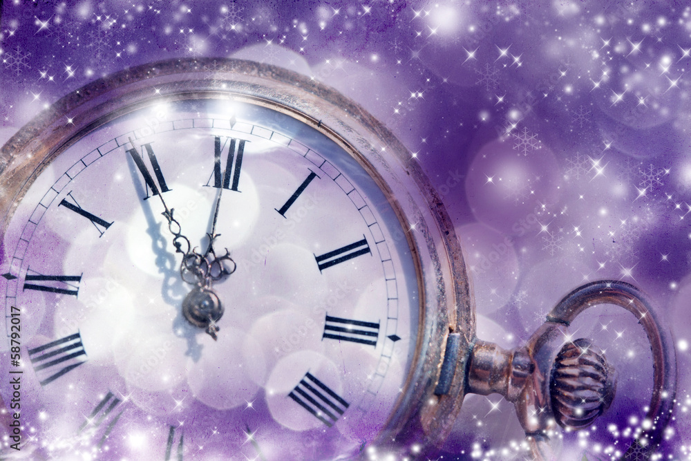 Fototapeta premium New Year's at midnight