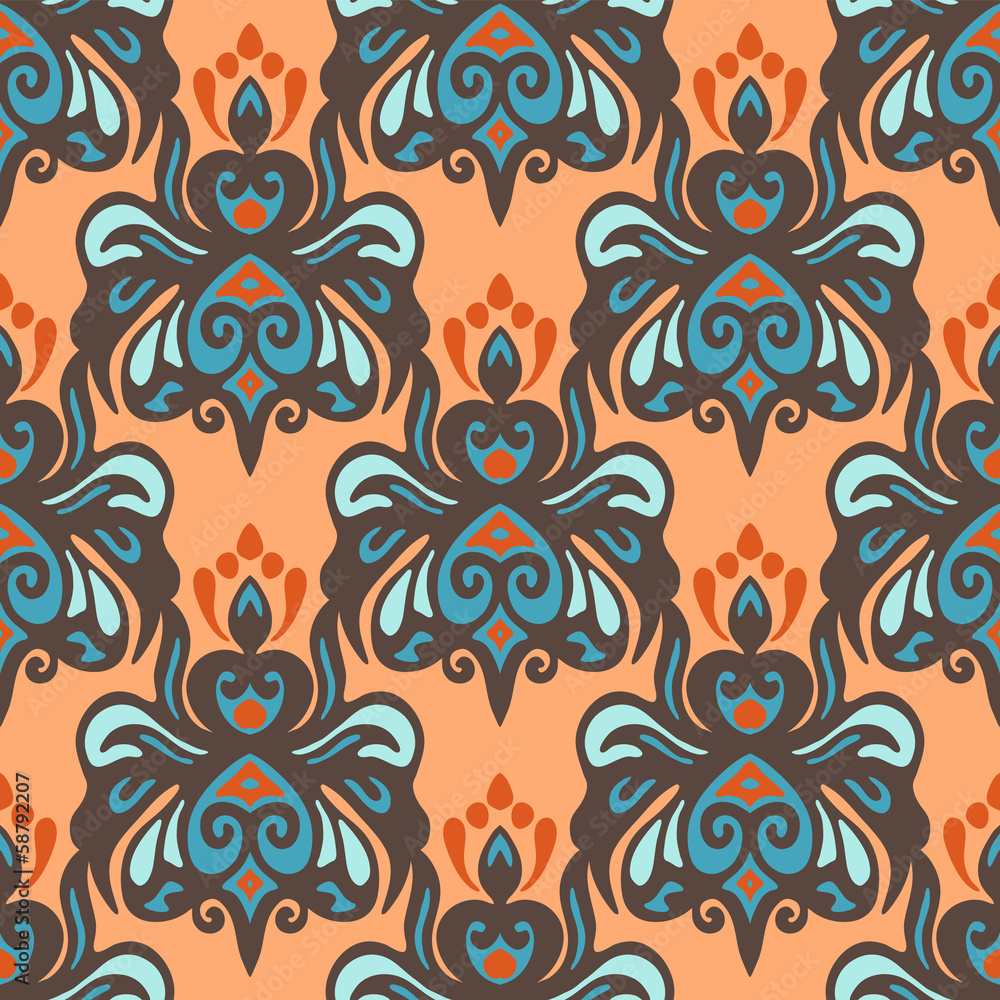 Ethnic damask seamless vector pattern Ethnic damask seamless vector pattern