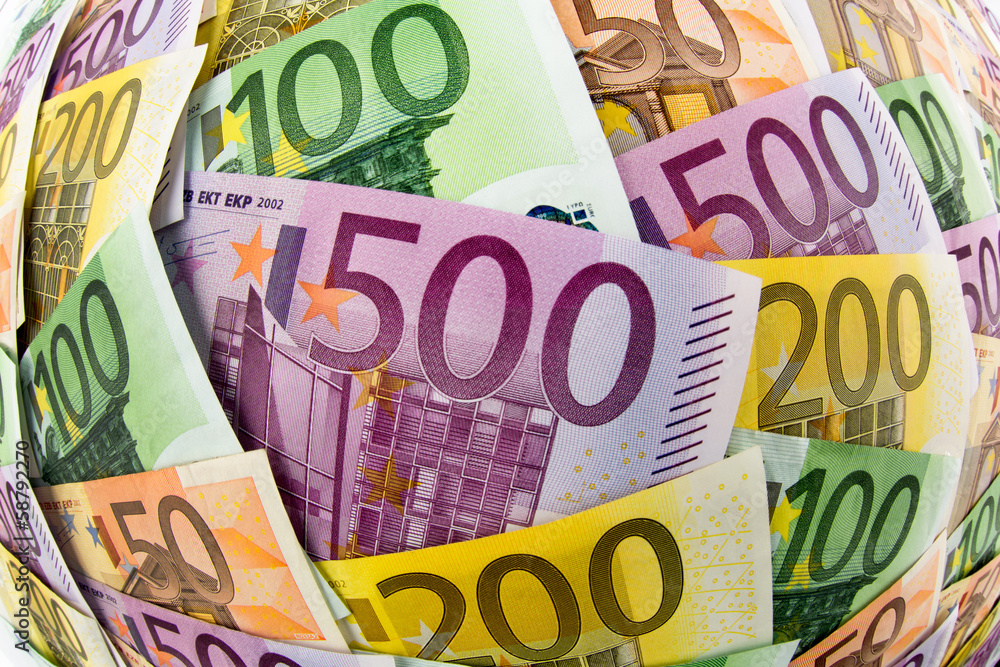 Viele verschiedene Euro-Geldscheine Viele verschiedene Euro-Geldscheine