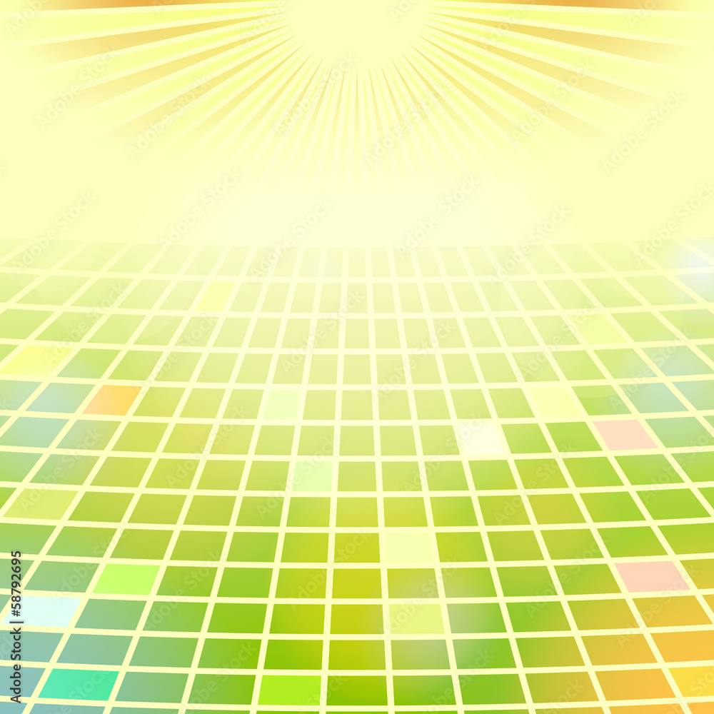 Abstract yellow and green mosaic background Abstract yellow and green mosaic background