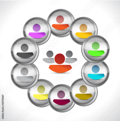 leadership people concept illustration design
