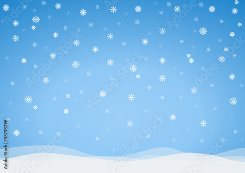 Vector frosty snowflakes background