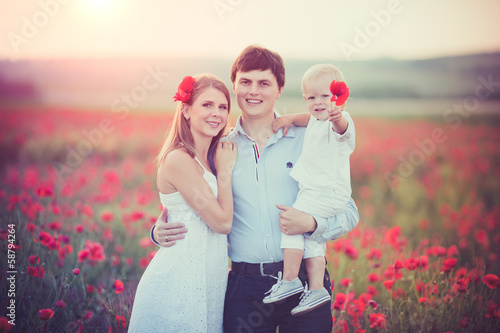 family in poppies field63