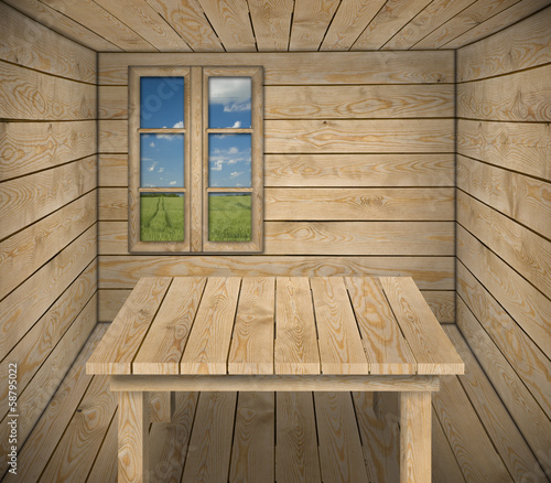 Interior of cottage room