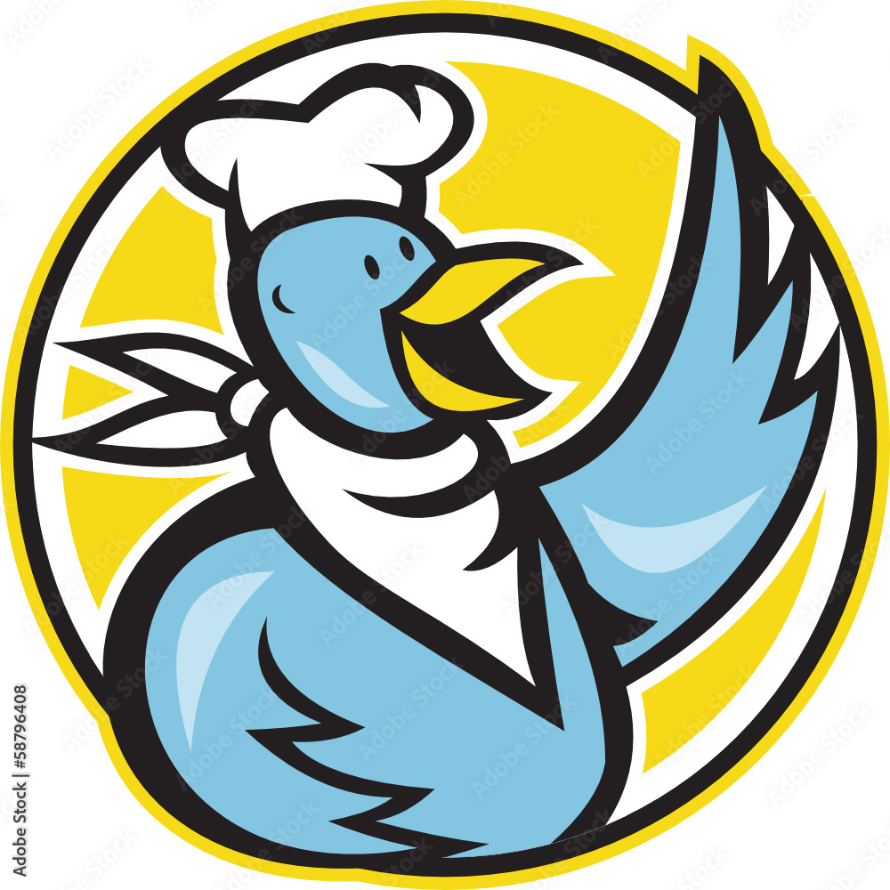 Chicken Chef Cook Waving Hello Chicken Chef Cook Waving Hello
