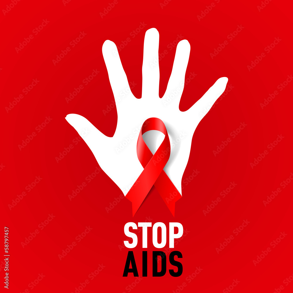 Fototapeta premium Stop AIDS sign.