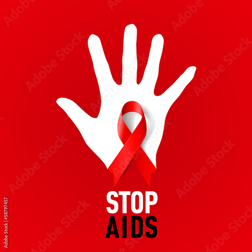 Stop AIDS sign.