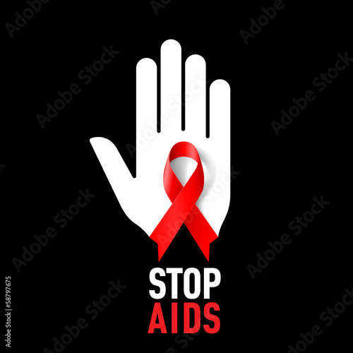 Stop AIDS sign.