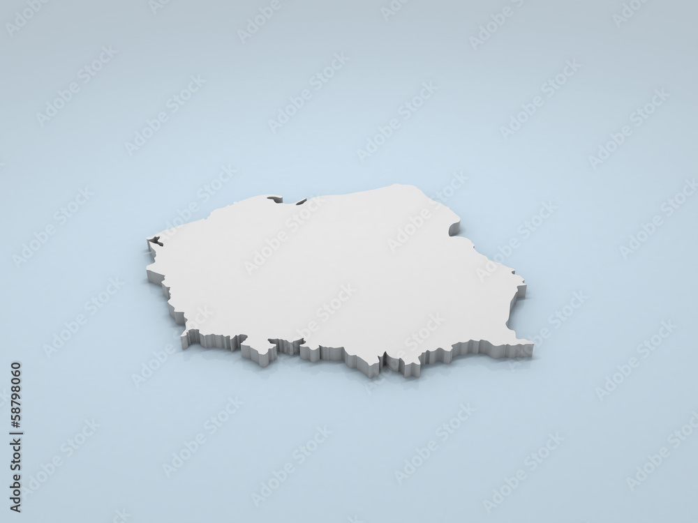 Poland 3D map Poland 3D map