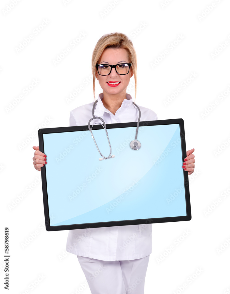 doctor with tablet doctor with tablet
