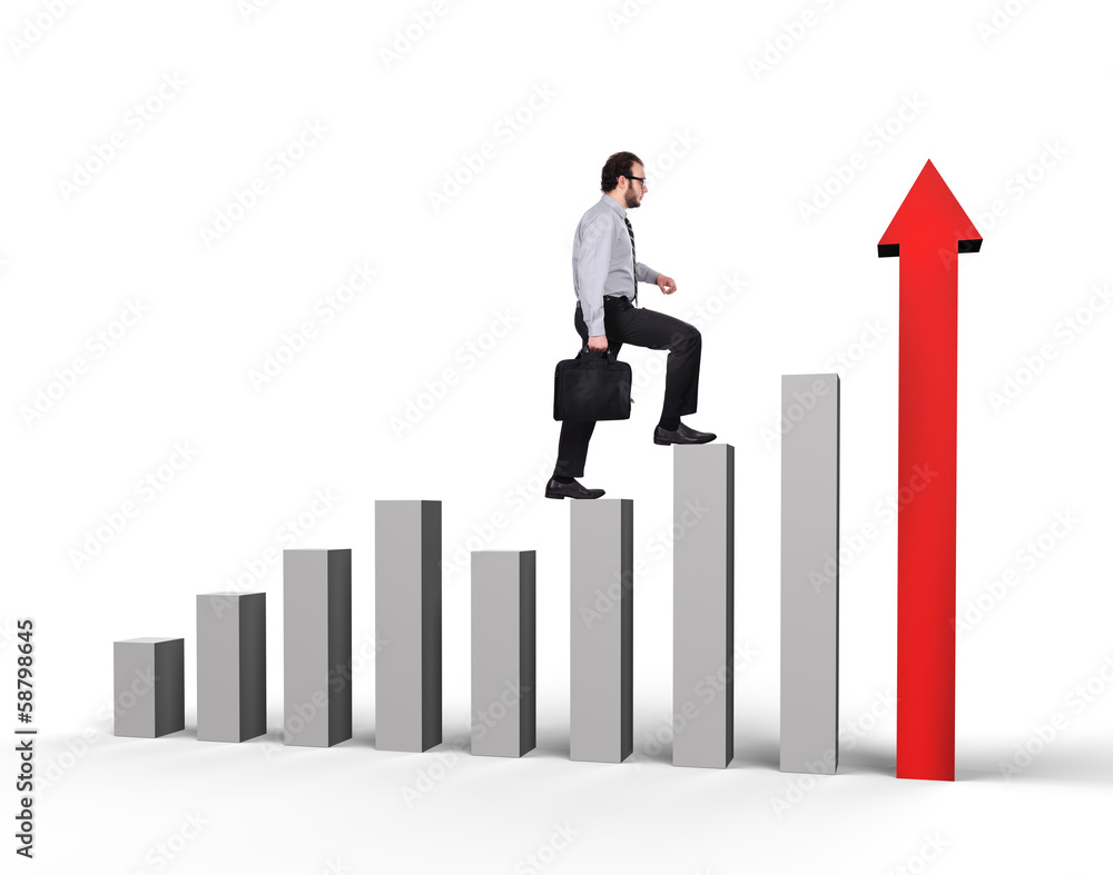 businessman climbing businessman climbing