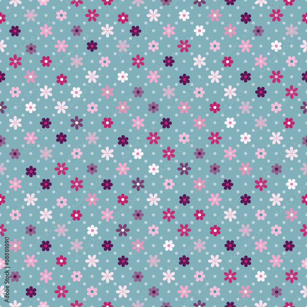 Abstract vector seamless pattern background with small flowers Abstract vector seamless pattern background with small flowers