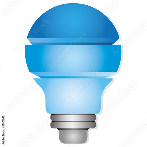 blue light bulb diagram