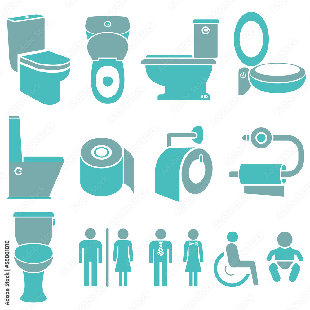 toilet icons, restroom icons set, wc set toilet icons, restroom icons set, wc set