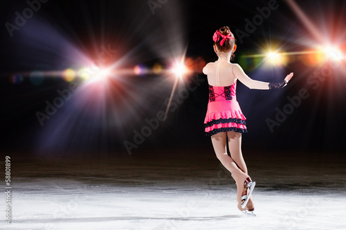 Little girl figure skating photo