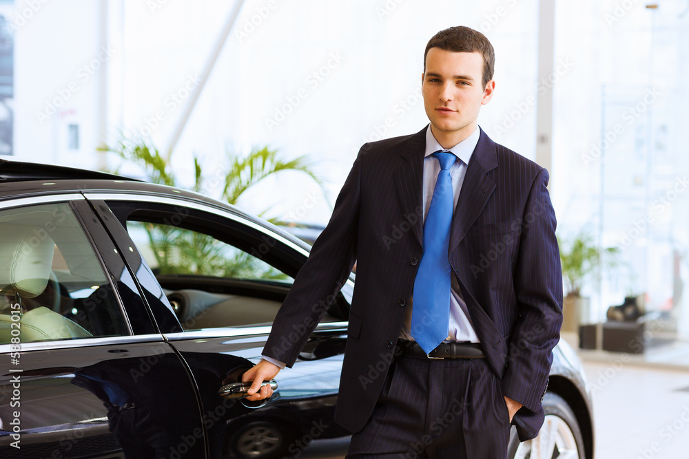 Businessman near car Businessman near car