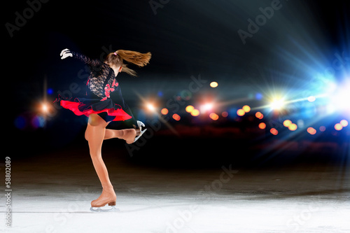 Little girl figure skating photo